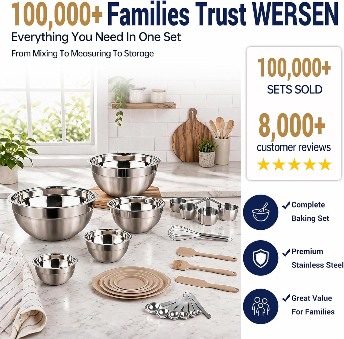 WEPSEN Mixing Bowls Set
