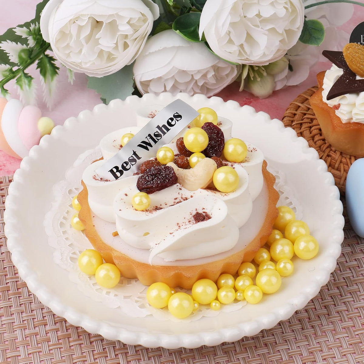 Yellow Pearl Sprinkles for Cake Decorating, 6 Sizes Edible Pearls Sugar