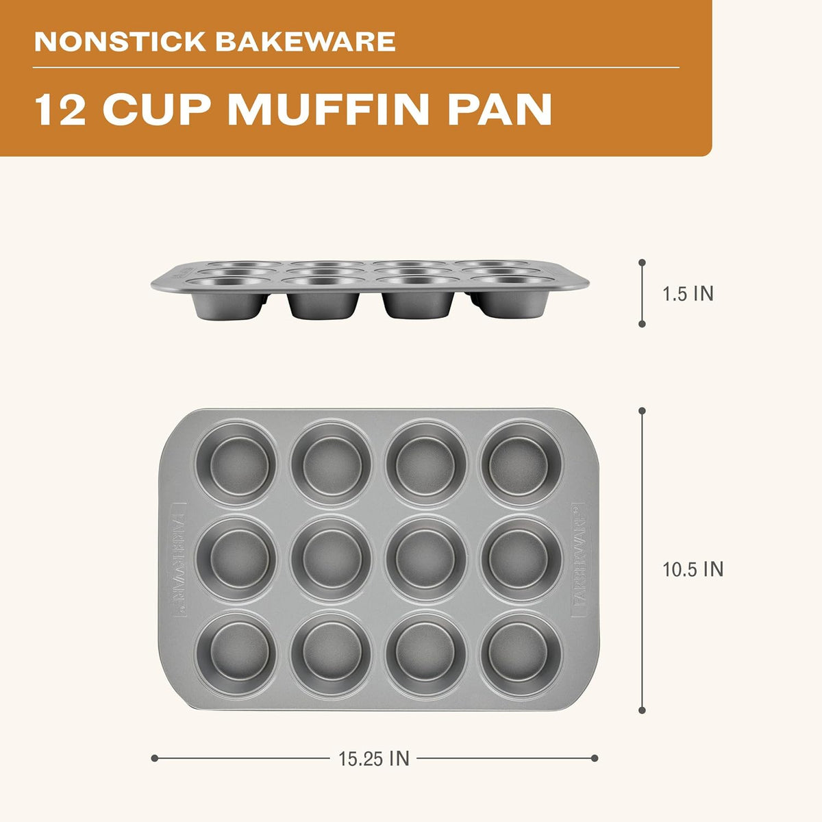 Farberware Bakeware Nonstick Muffin & Cupcake Pans