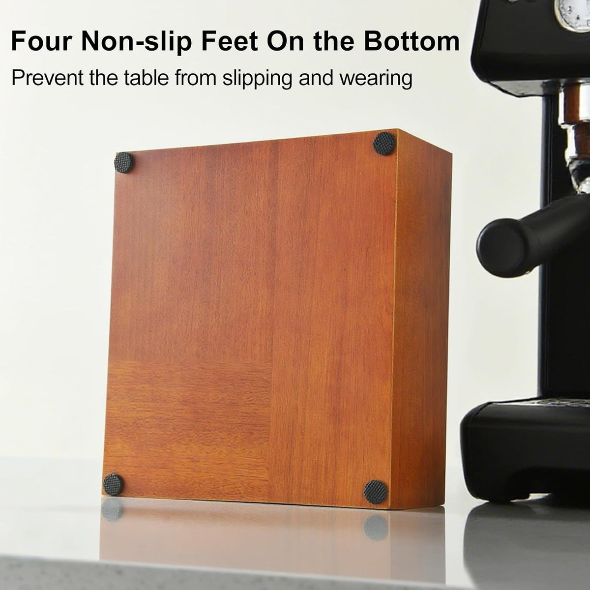 Espresso Tamping Station Knock Box - 9 in1 Espresso Knock Box And Tamp Station Coffee Organizer Fit for 51mm 53mm 54mm 58mm Espresso Tamper Distributor Portafilter Puck Screen Accessories Storage