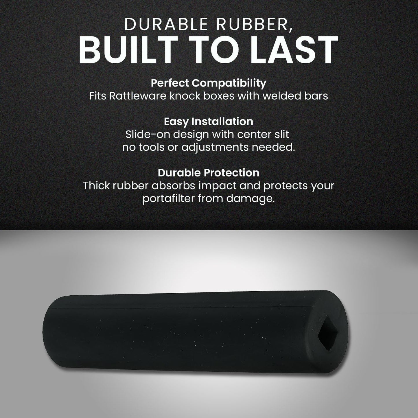 Rattleware 6.25 Inch Knock Box Bar Cover Rubber Espresso Replacement Sleeve