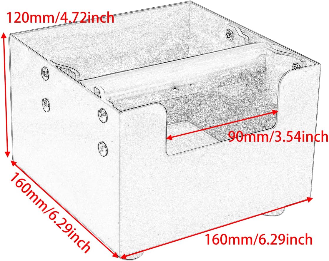 DIBTSA Espresso Knock Box, Stainless Steel Coffee Grind Knock Box Ground Waste Bin Container with Rubber Knocking Bar for Coffee Maker Machine
