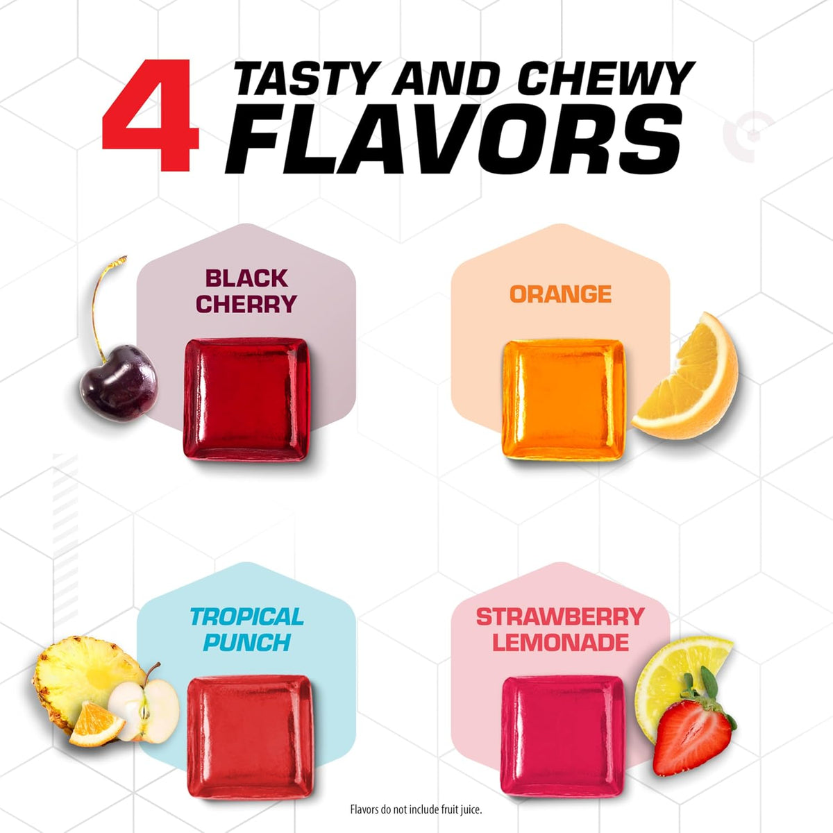 CLIF BLOKS Energy Chews with Caffeine, Variety Pack, 8 Packs | 25-50mg Caffeine* per serving, Non-GMO, Plant-Based, Fast Fuel for Cycling and Running, Quick Carbohydrates and Electrolytes