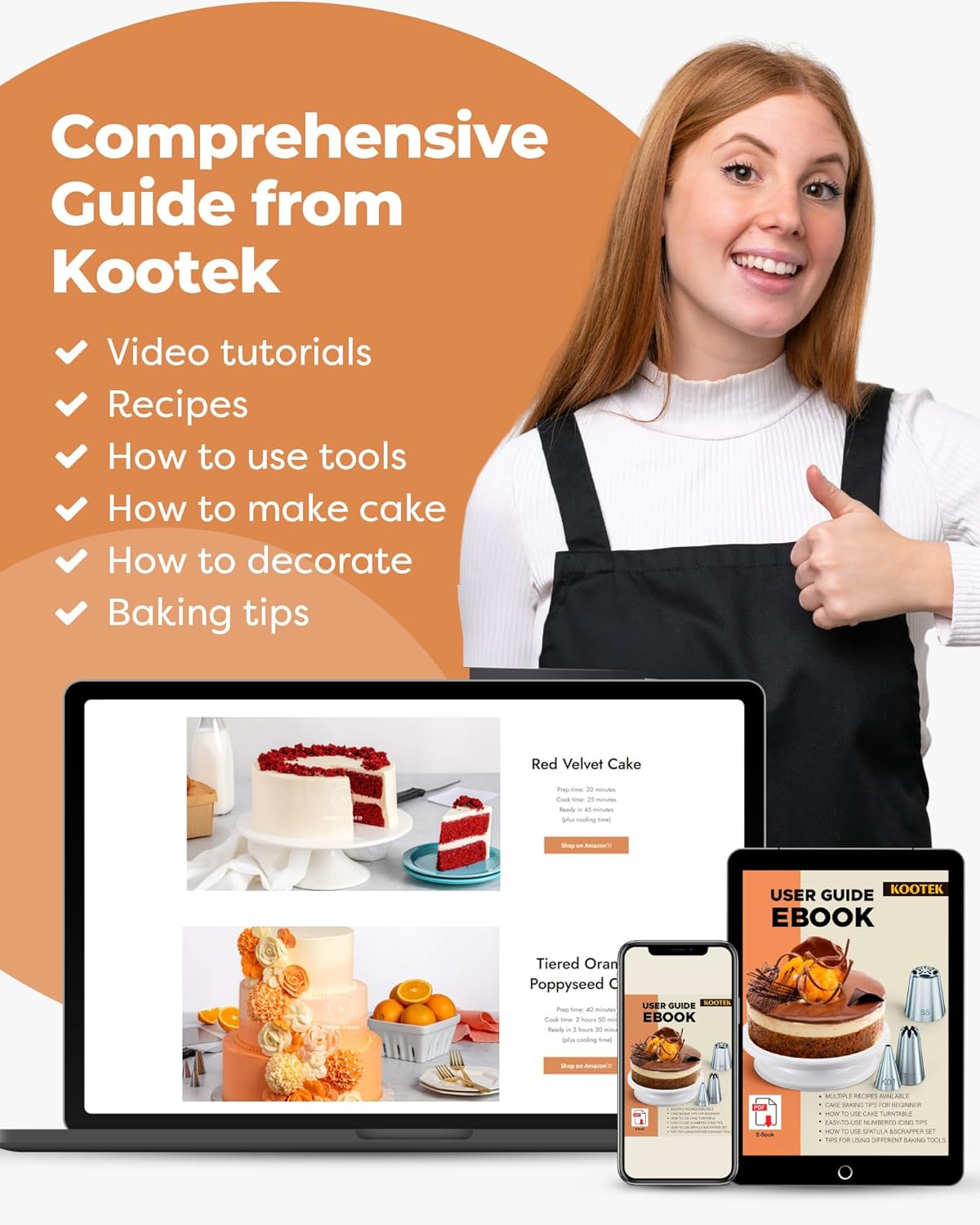 Kootek 140 Piping Bags and Tips Set Frosting Piping Kit for Beginner &amp; Pros | Baking Supplies Tools, 40+2 Disposable &amp; Reusable Piping Bags 12", 85 Icing Piping Tips, for Cookie Cupcake Cake Decorating