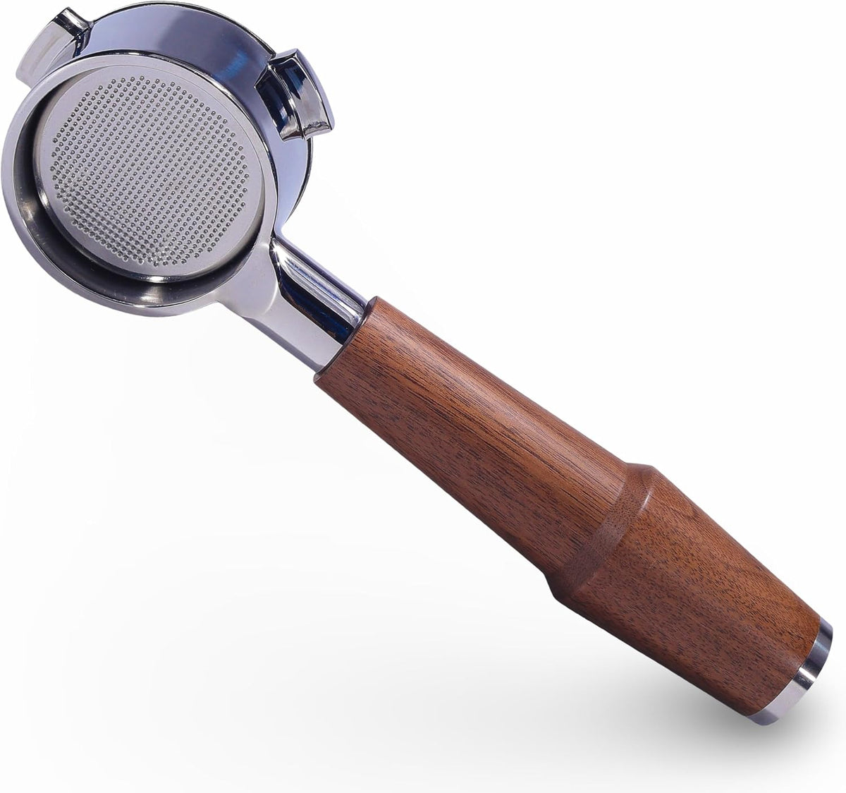 Walnut Bottomless Portafilter 54mm for Breville Barista Express, Pro, Touch, Bambino Plus | Premium Naked Portafilter | Fits BES870XL, BES878, BES880 | Includes 18–21g Filter Basket