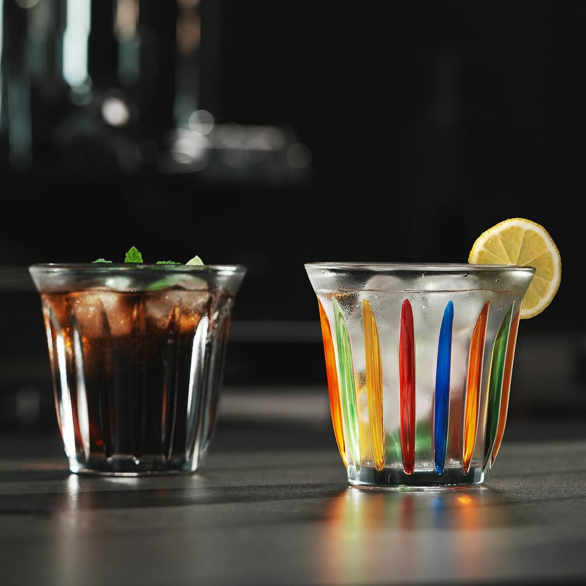 MHW-3BOMBER Espresso Coffee Glasses Set of 6 Drinking Glasses 8.1OZ Latte Glasses for Beverage, Water, Whiskey, Juice, Cocktail, Beer G6195-OS