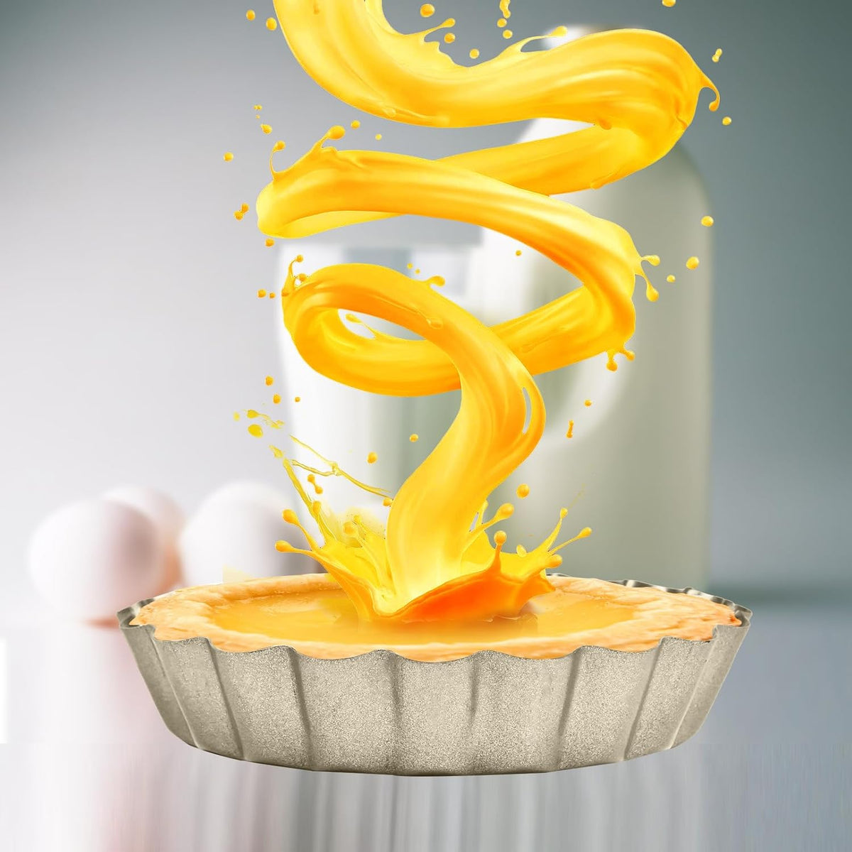 RICHSC-PAN Mini Tart Pan 12PCS, 4 Inch Tart Pan Removable Bottom Non-Stick.