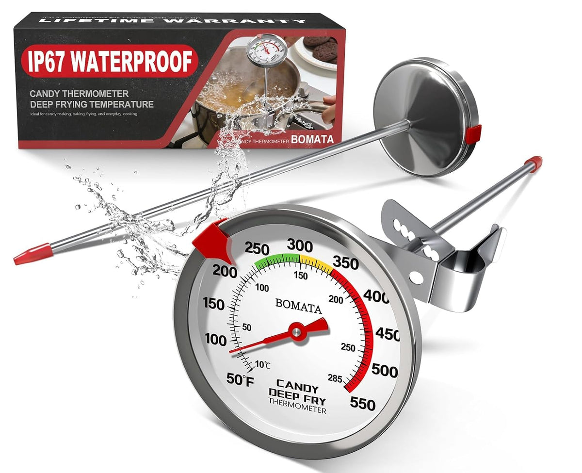 BOMATA 2-Pack Candy Thermometer with Pot Clip