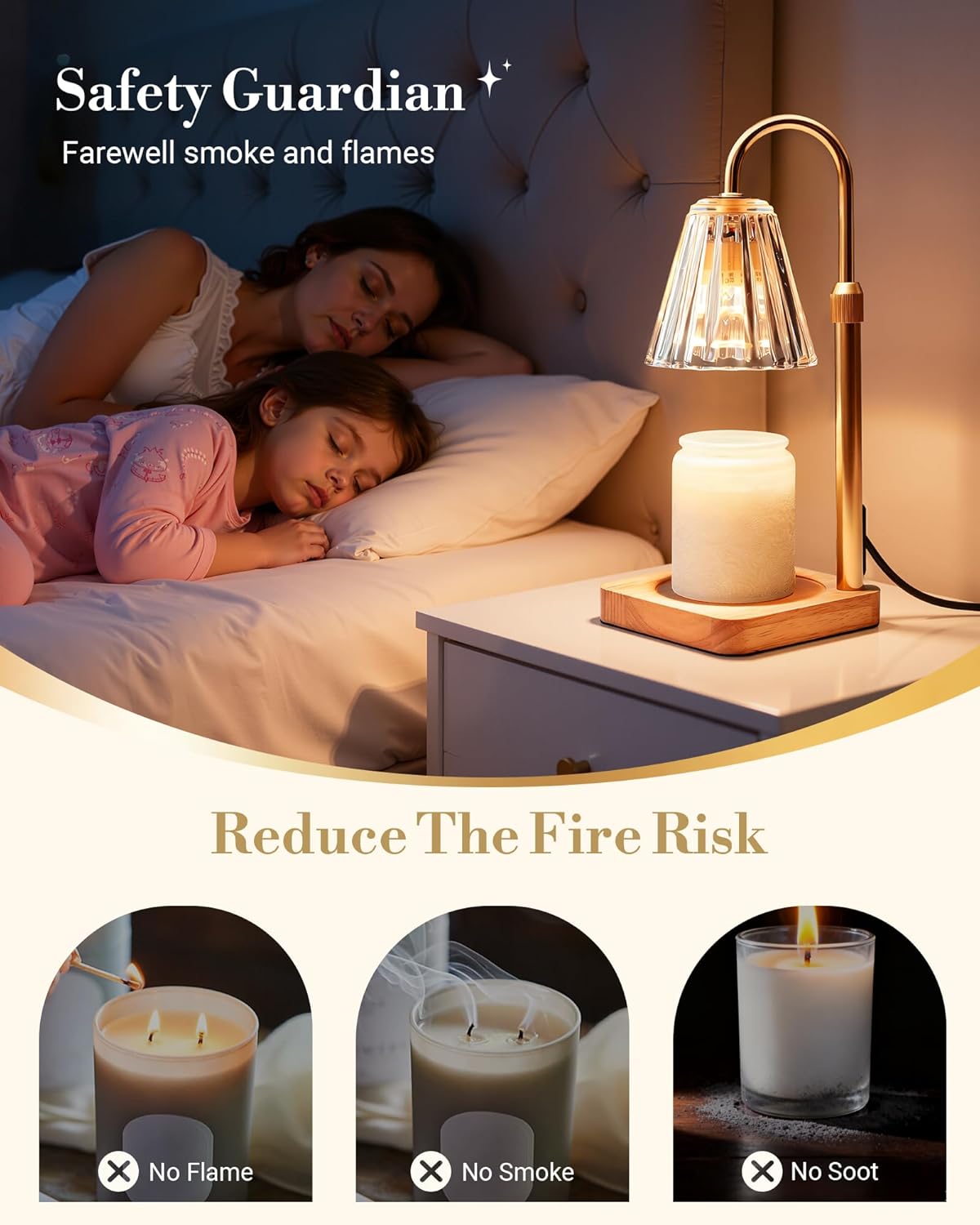 Marycele Candle Warmer Lamps 2 Pack, Electric Lamp with Timer Gifts Decor