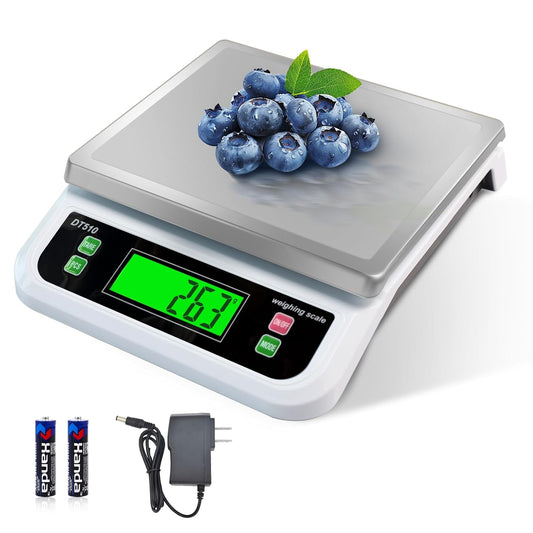 Large Digital Kitchen Scale 40kg/88lbs Commercial Food Scale with Tare and PCS Funtion for Parts and Coins LCD Display