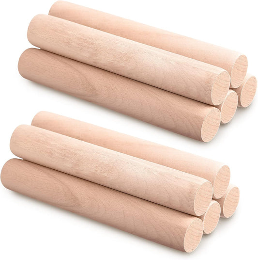 Patelai 10 Pieces Small Wooden Rolling Pin