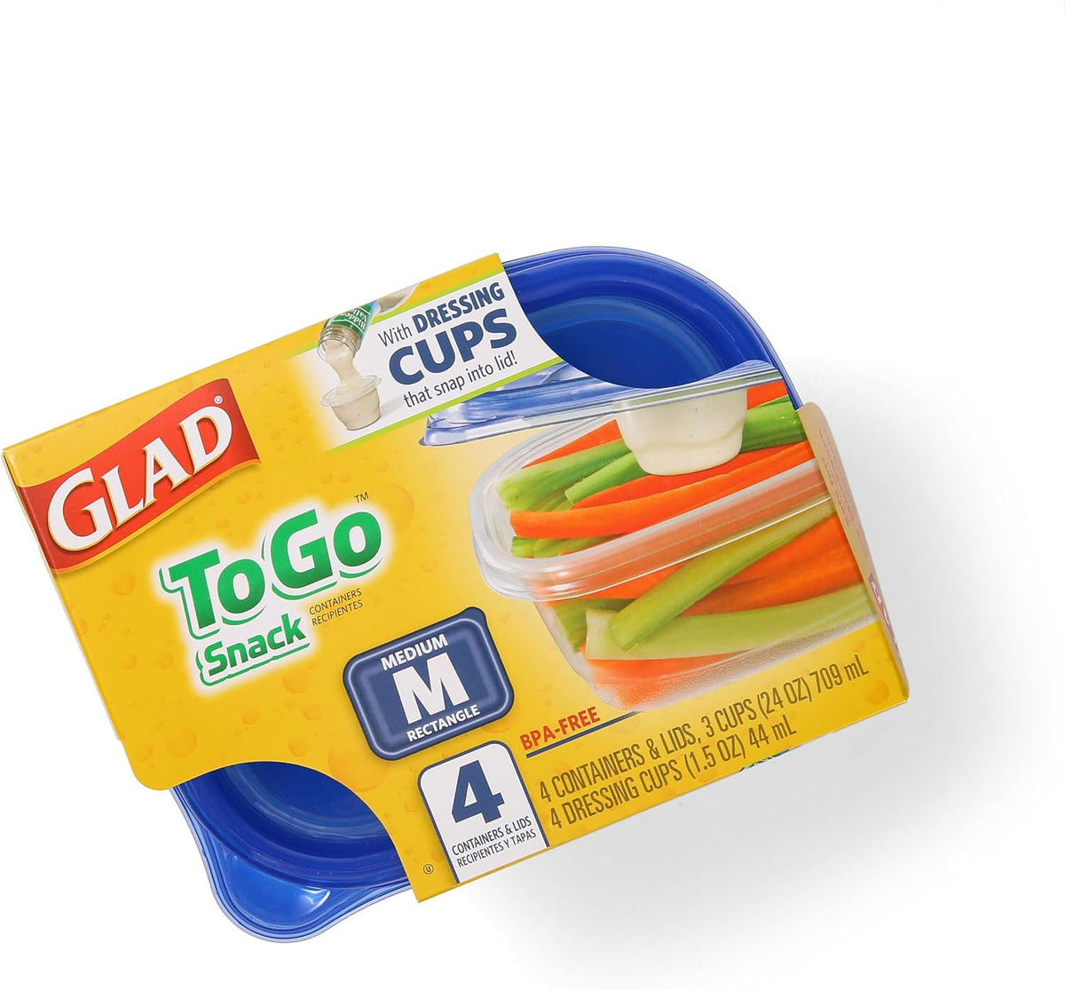 Glad GladWare To-Go Medium Rectangle Snack Containers