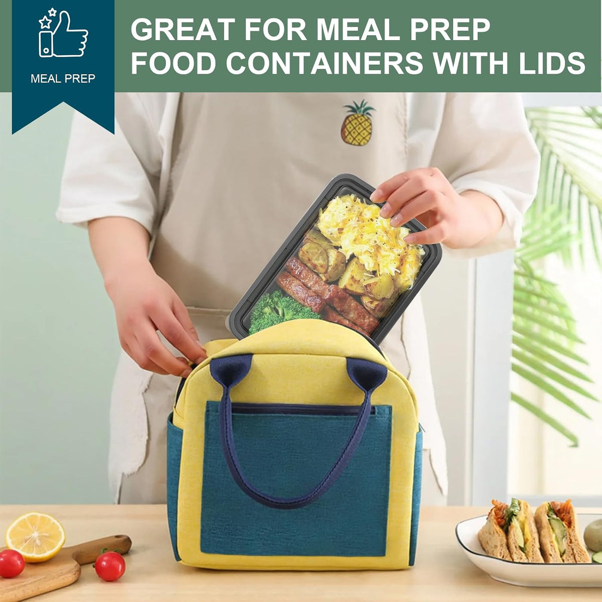 Meal Prep Containers 50 Pack - 2 Compartment Food Containers with Lids, To Go Food Containers BPA-Free, carry out Container With Lids Microwave, Dishwasher, Freezer Safe 30 oz