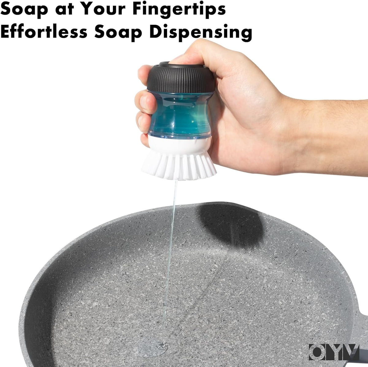 OYV Soap Dispensing Palm Brush Set