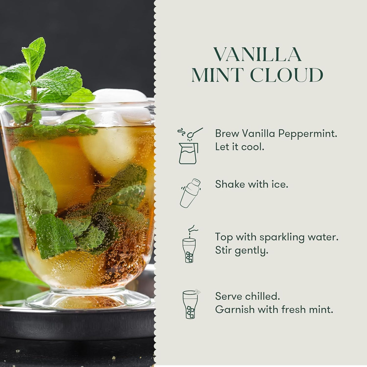 Luxmi Estates Peppermint Vanilla Tea 25g/0.88oz (12 Cups)|Natural Sweetness of Vanilla, Peppermint for Digestion