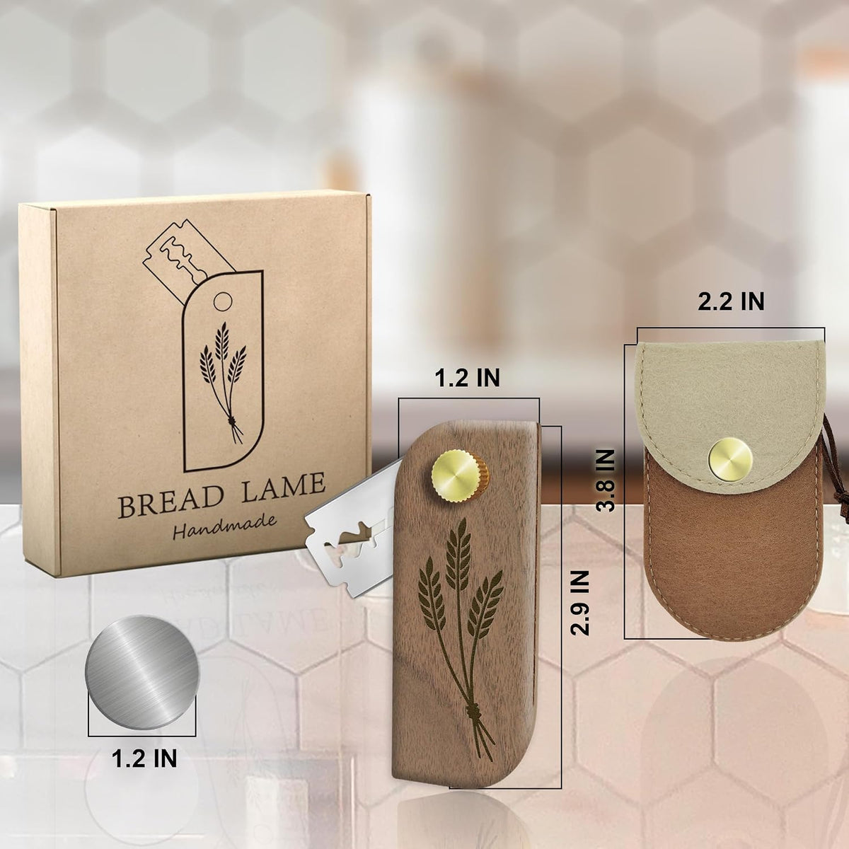 Magnetic Bread Lame Sourdough Scoring Tool Easy Scoring Knife for Bread Baking Scorer Cutter for Homemade Slashing with 10