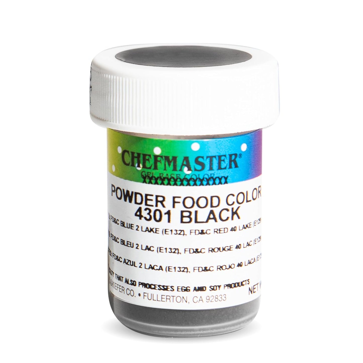 Chefmaster Black Dry Powder Candy Color | Vibrant Shades | Chocolate, Macarons, Fondant | Decorating