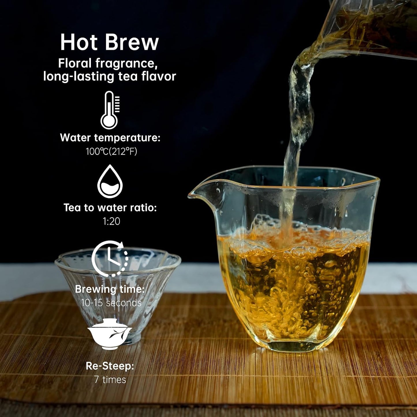 iTeaworld Osmanthus Oolong Loose Leaf Tea, Natural Floral Fragrance 3.5oz | Up to 300 Cups|Tieguanyin Oolong Scented with Osmanthus|No Sugar and Additives|Easy Mug Cold&amp;Hot Brewing