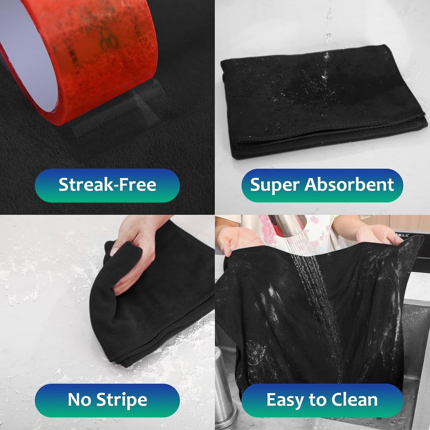 Newwiee 6 Pcs Extra Large Microfiber Cleaning Cloth