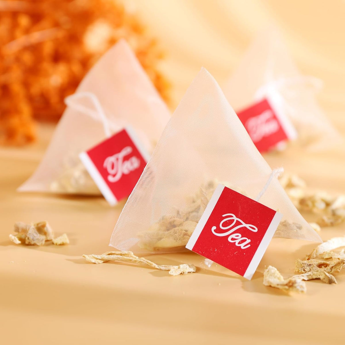 FullChea Ginger Tea Bags, 50 Counts, Te De Jengibre, Non-GMO | Pure Ginger Root,Warm &amp; Spicy, Support Digestion &amp; Boost Immunity, No Additives, Resealable Pouch