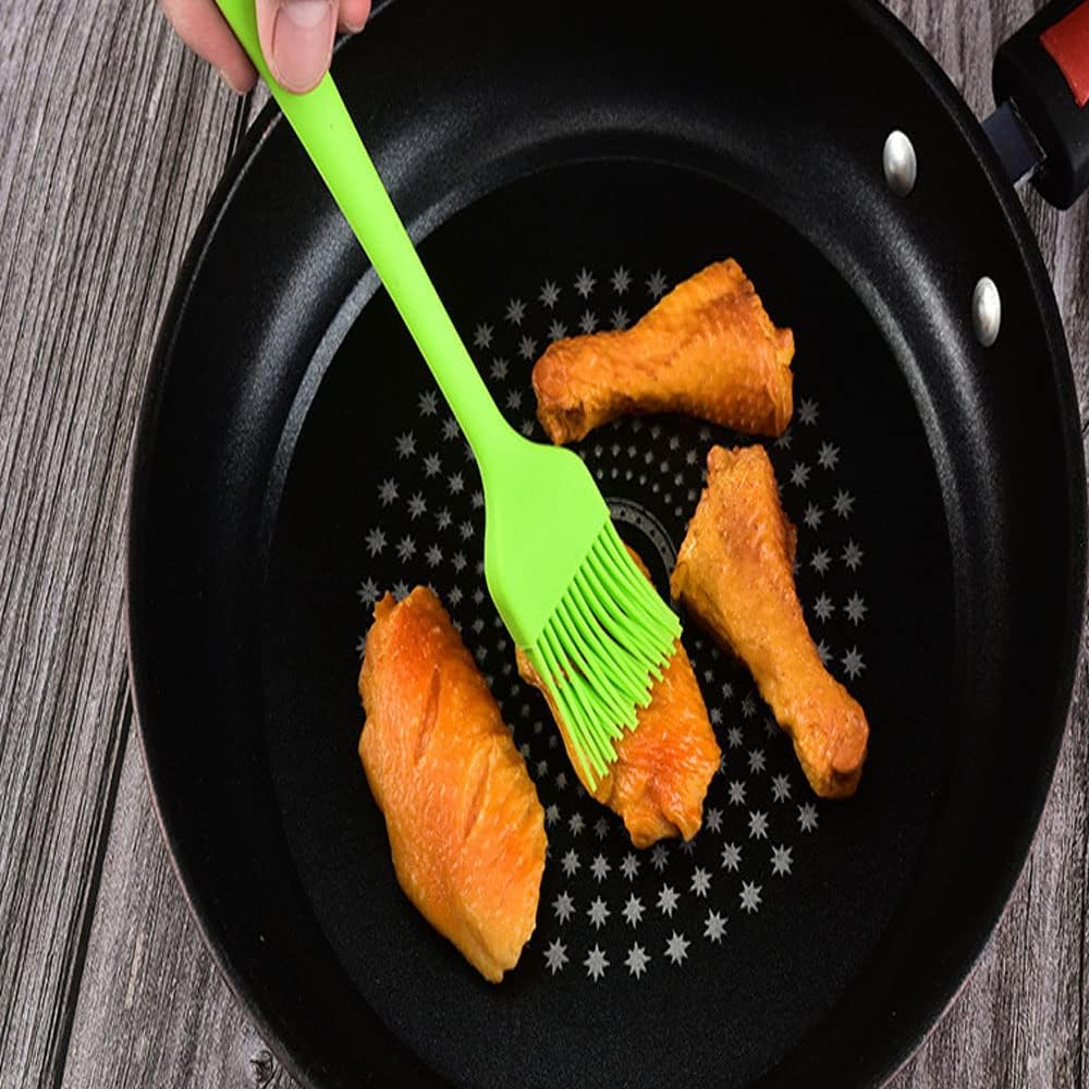 Silicone brush, Oil Brush for BBQ Kitchen Cooking Baking and Grilling (4 PCS,black)