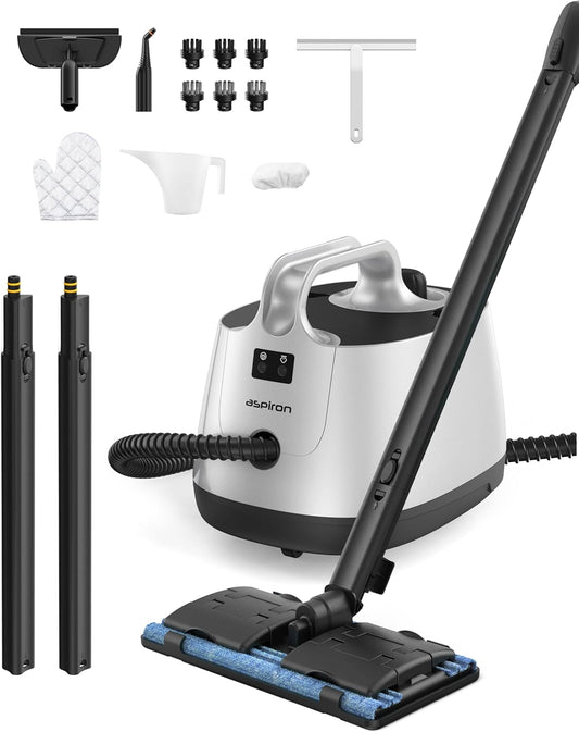 Steam Cleaner, 293°F 58 PSI Powerful Multipurpose Handheld Steam Mop for Home Use, 21 Attachments, 50Oz Capacity, Heavy Duty