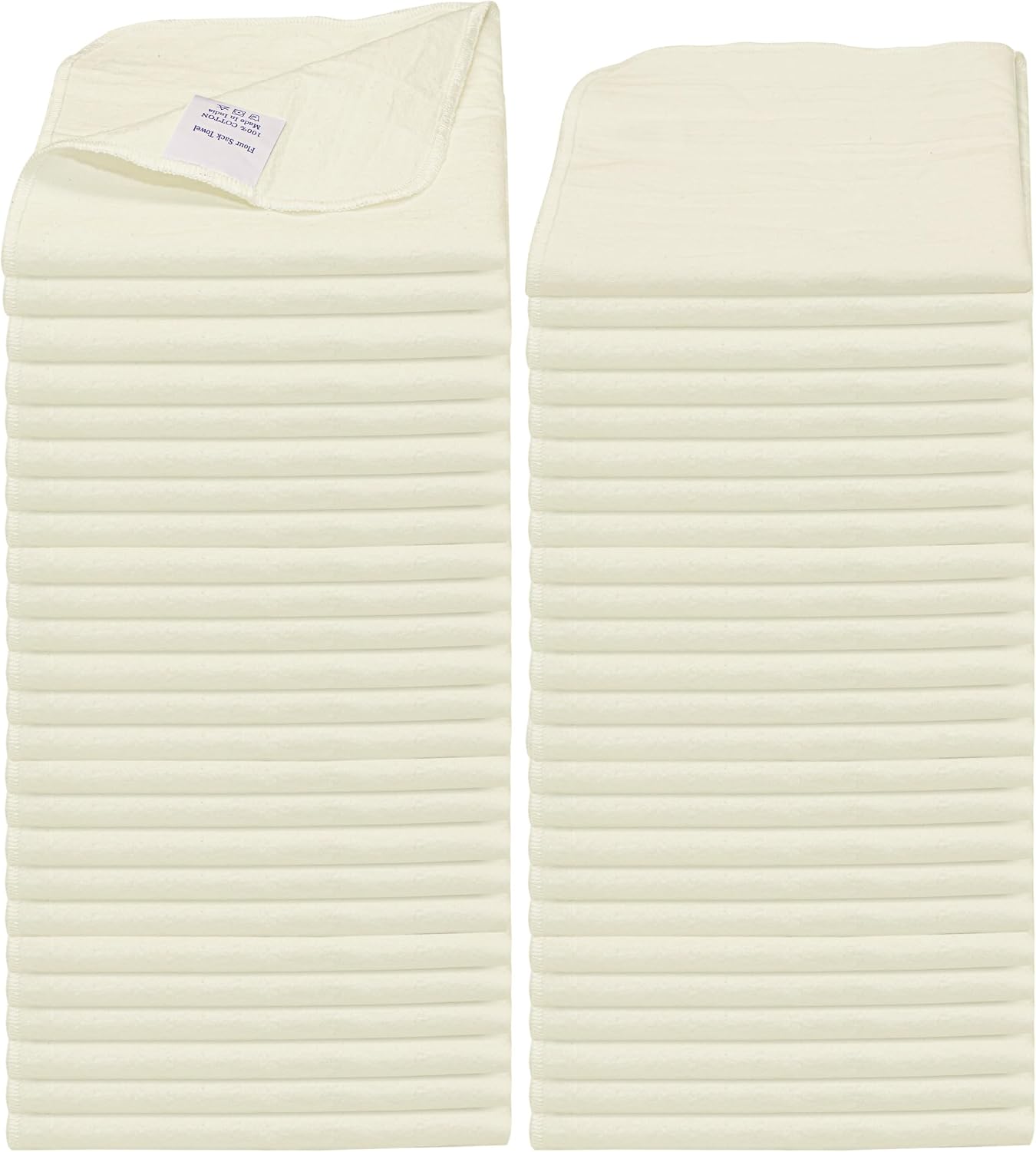 Shop Towels| Multipurpose Commercial and Residential Shop Cleaning| Car Wash, Polish, Housewares, Microwave, Coffee Machine, Restaurant, Bathrooms, Electronics, Auto Garage | 50 Pack 14"x12" Natural