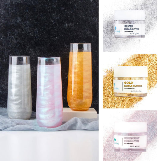 Sweets Indeed Edible Glitter, Perfect for Drinks, Cocktails, Beverages & Cake Decorating, Dessert Cake Topper, 4 grams, 3