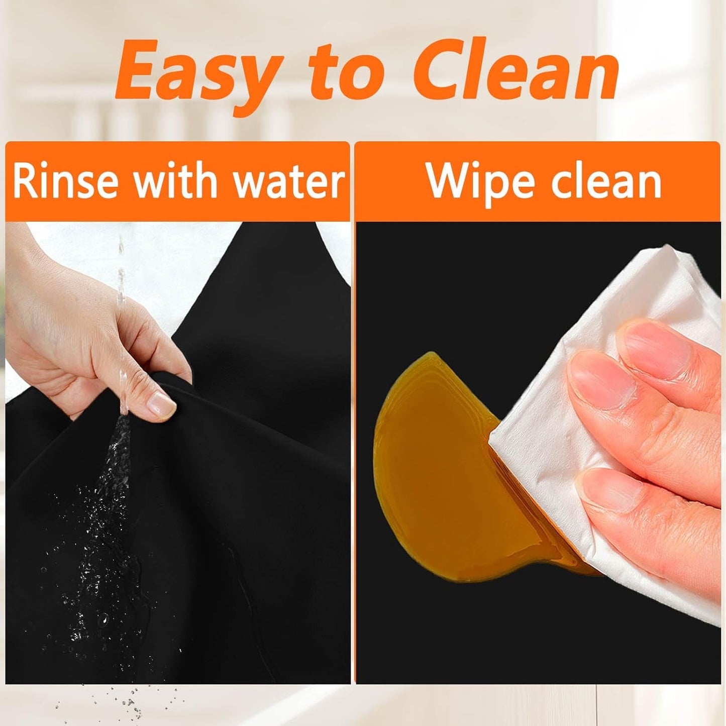 2 Pack Large Silicone Mats for Kitchen Counter, 36''x24''(90cmx60cm) Heat Resistant Mat for Kitchen Island, Waterproof Multipurpose Countertop Protector, Dark Gray