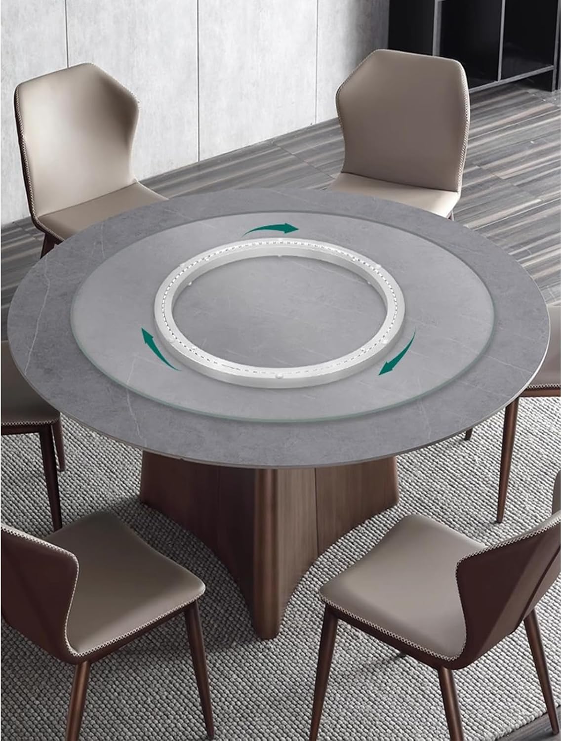 Lazy Susan Hardware Aluminum Metal Rotating Turntable Bearings Swivel Plate Bearing for Dining-Table Non-Slip and Workbench (16 Inchs) …