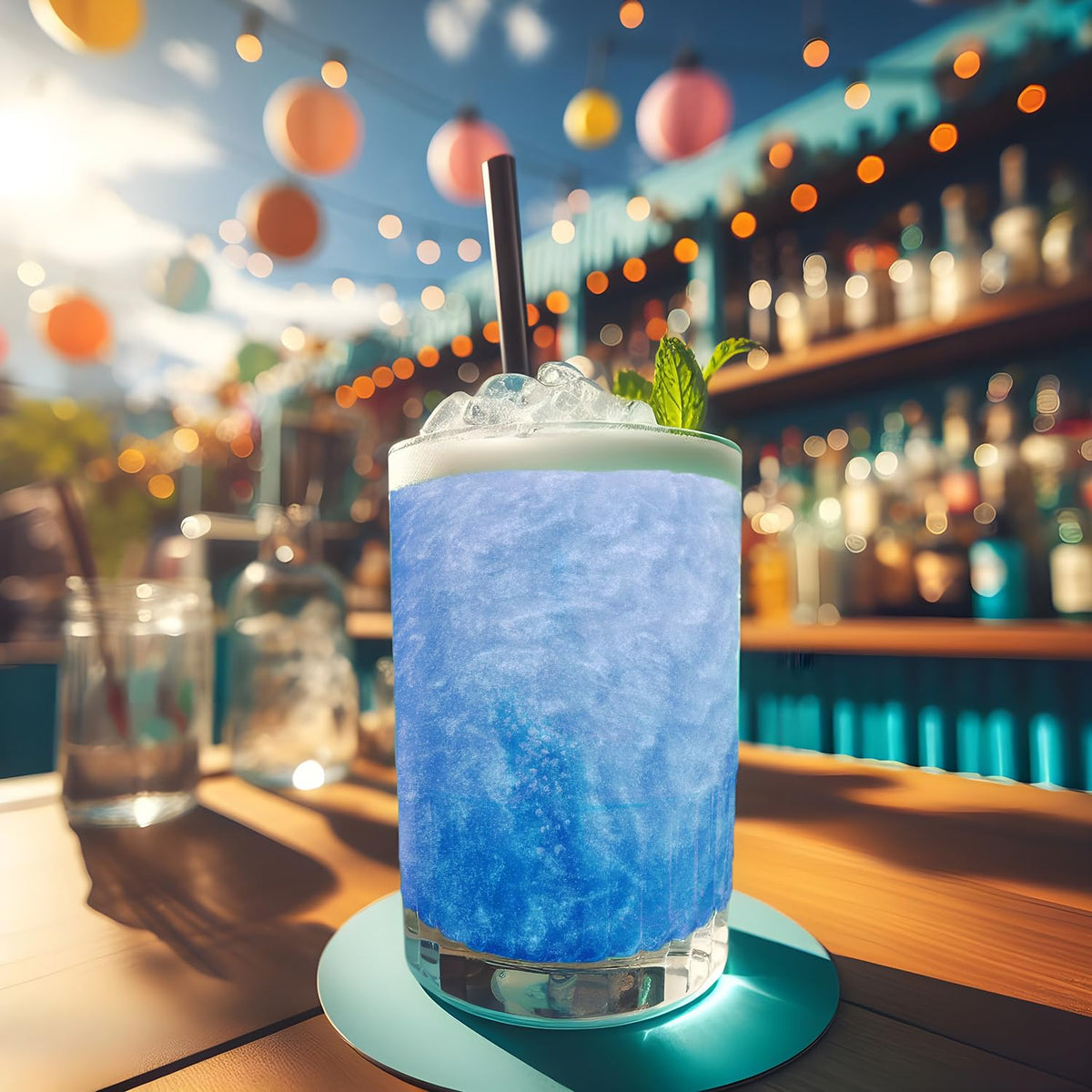 Brew Glitter Edible Drink Glitter Pump 1x 25g for Cocktails, Beer, &amp; Beverages (Sky Blue)
