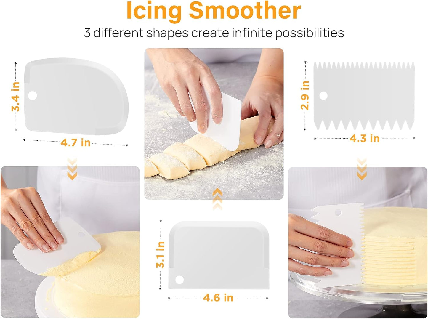 Kootek 22 Aluminum Cake Stand Turntable Set for Decorating Baking Kit, 12" | Beginner-friendly, Baking Supplies Tools with Cake Stand Turntable for Decorating and Display, 3 Icing Scrapers, Cake Leveler