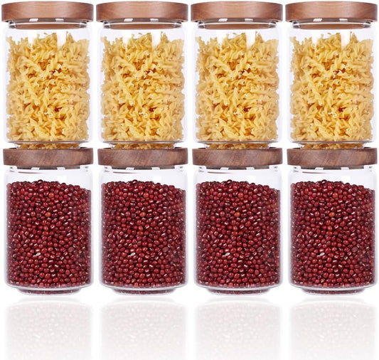 SAIOOL Stackable Kitchen Canisters Set of 8