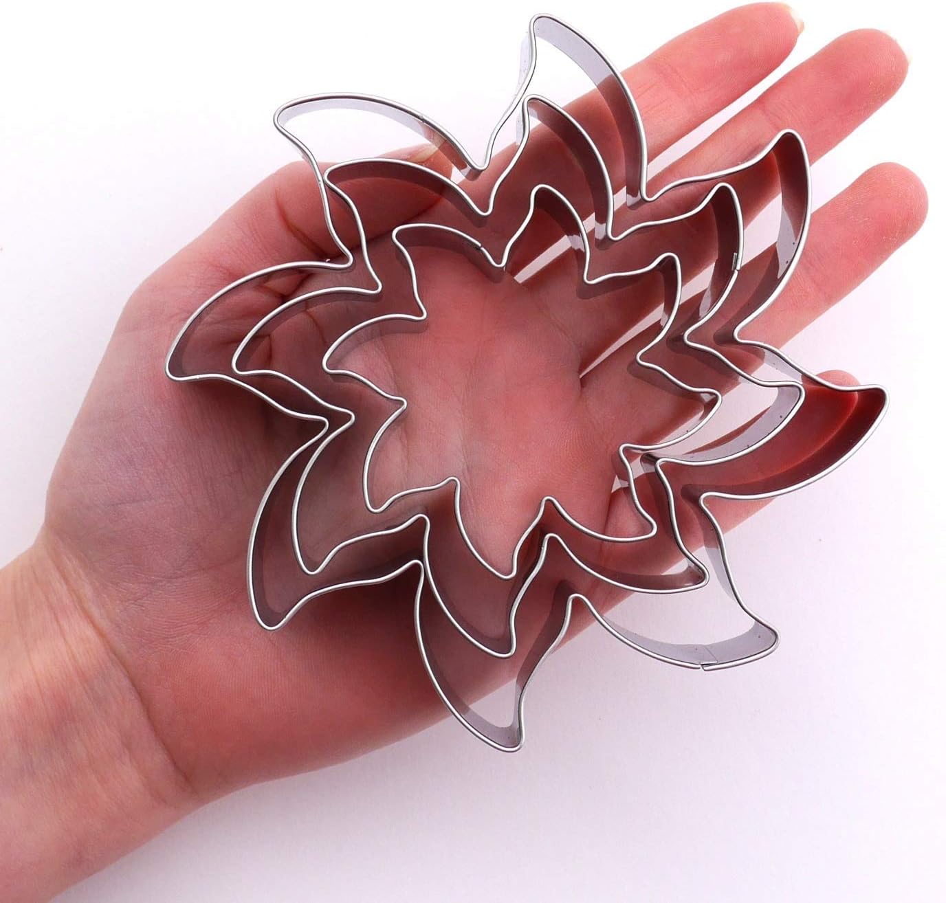 Sun Cookie Cutter Set – Sharp & Stainless Steel Cooking Utensils – A Bright Fit for Sandwiches, Pancakes, Fruits & Crafts –