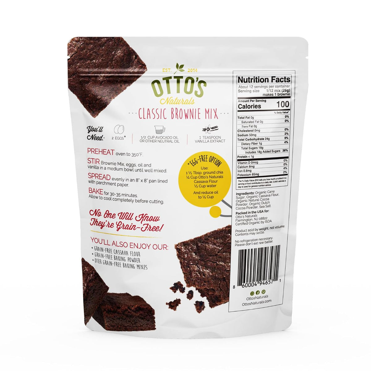 Otto's Naturals Grain-Free Classic Brownie Mix
