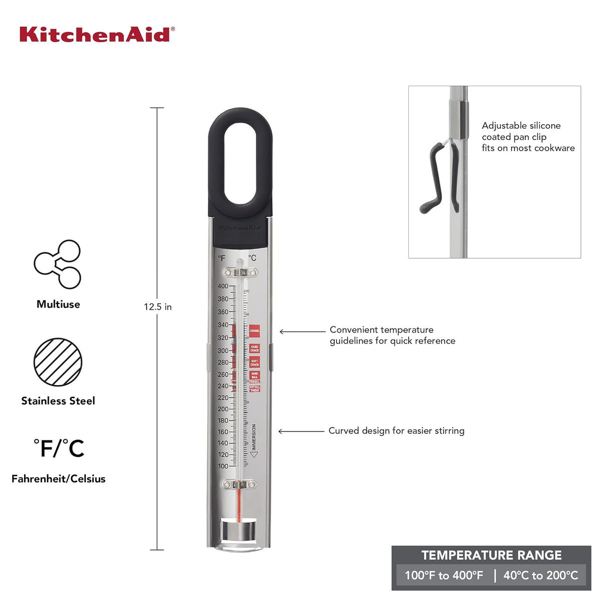 KitchenAid Curved Candy and Deep Fry Thermometer