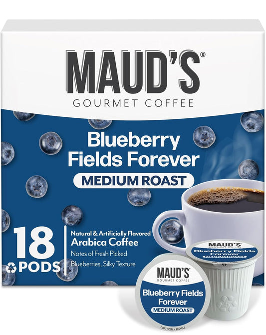 Maud's Blueberry Flavored Medium Roast Coffee Pods 18ct