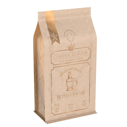 Irish Cream Flavored Ground Coffee – 100% Arabica, No Artificial Sweeteners, Organic, Naturally Flavored, Medium Roast,