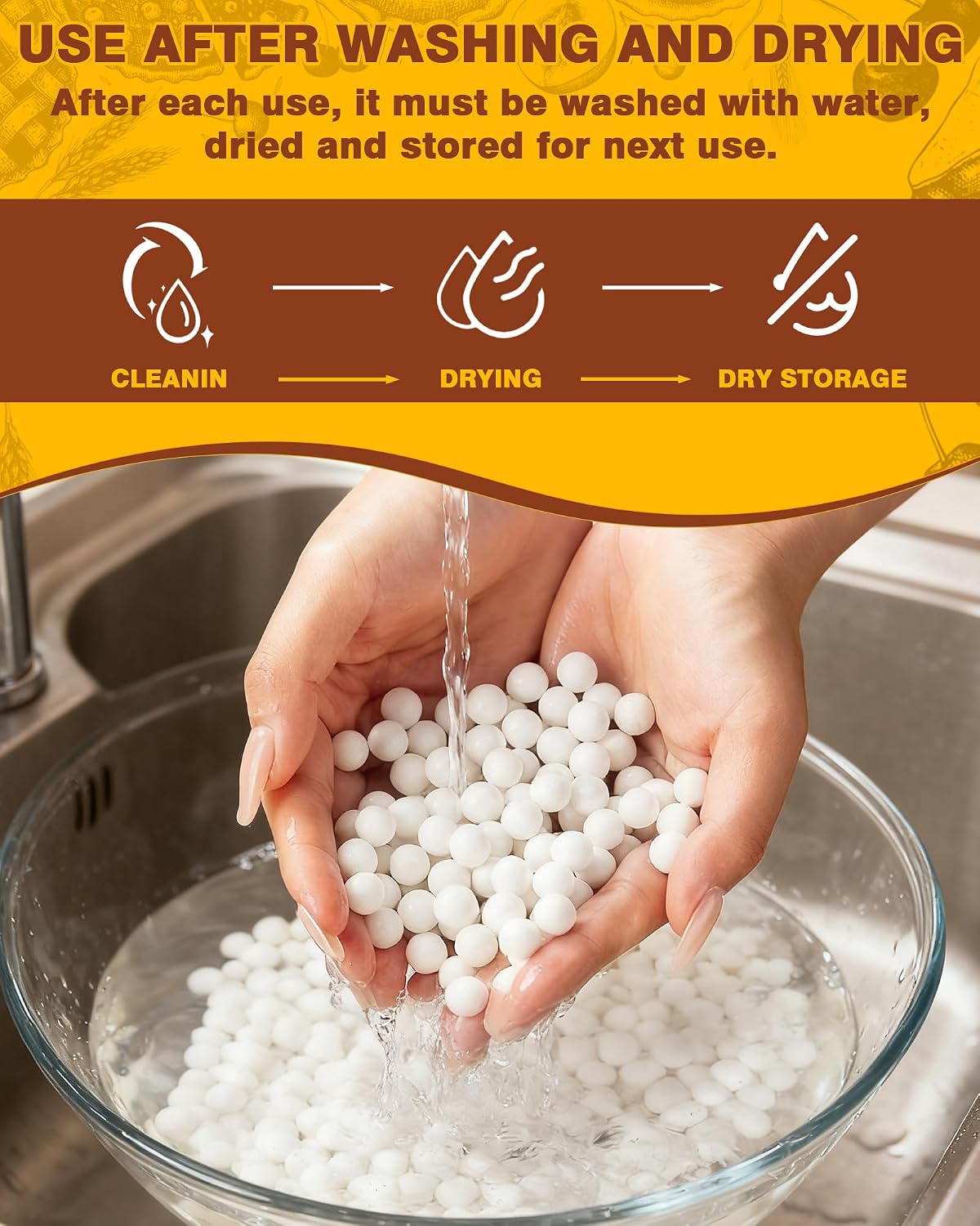 Baking Ceramic Pie Weights, Natural Stoneware For Blind Baking Pie Crusts | 1.5 lb 10mm Ceramic Pie Weights, Heat Resistant to 480°F, Reusable Pie Weights for Homemade &amp; Store-Bought Pie Crusts