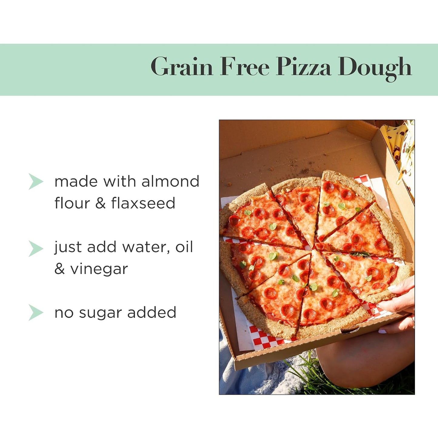 Stellar Eats Grain-Free Pizza Dough Baking Mix | Gluten-Free, Dairy-Free, Plant-Based, Paleo-Friendly | No Added Sugar | Almond Flour-Based | Non-GMO Project Verified, Kosher | 9.5 oz | 1 Pack