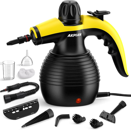 Handheld Steam Cleaner, Steamer for Cleaning, Multipurpose Portable Steam Cleaners for Home Use with Safety Lock and 10