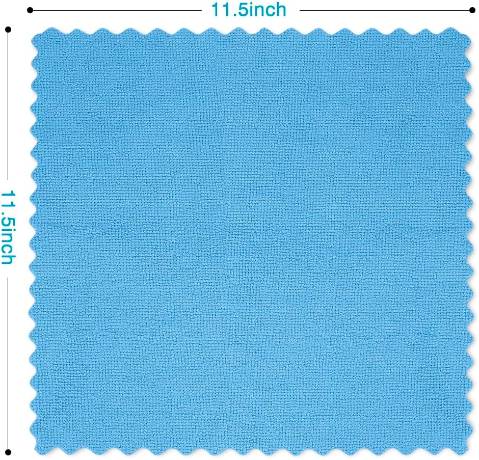 Orighty Microfiber Cleaning Cloth Bulk, 50 Pack Shop Towels 12x12 in, Blue