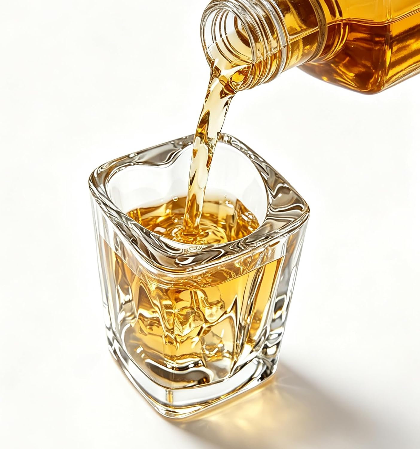 Valeways 2oz Heavy Base Shot Glasses, Sets of 6/Heart Shaped Clear Tequila Shots/Square Shot /Espresso Shot Glass/Bulk Shot Glasses