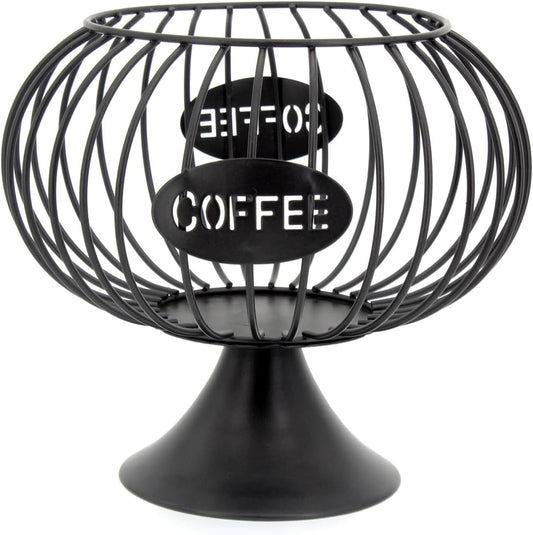 Large Capacity Coffee Pod Holder for Countertop K Cup Organizer Metal Storage Basket for Keuring Pods K Cup Storage for