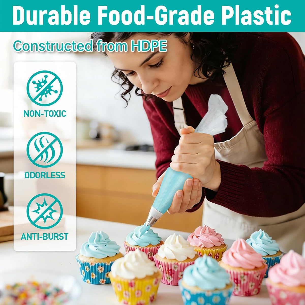100PCS 12 Inch Disposable Anti Burst Thick Piping Bags