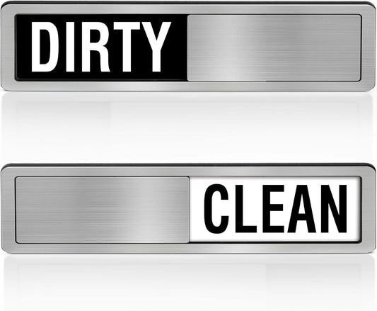 Dishwasher Clean Dirty Sign-Dishwasher Magnet Stainless Steel Clean Dirty Sign for Kitchen Organization Farmhouse Dishwasher