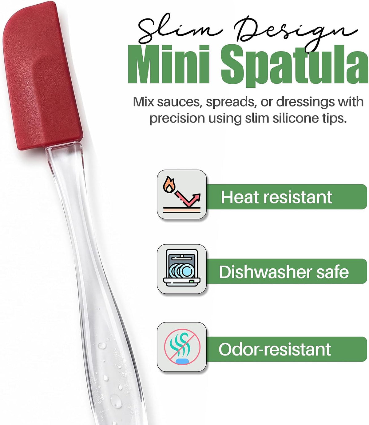 Evelots 6-Piece Mini Spatula Set