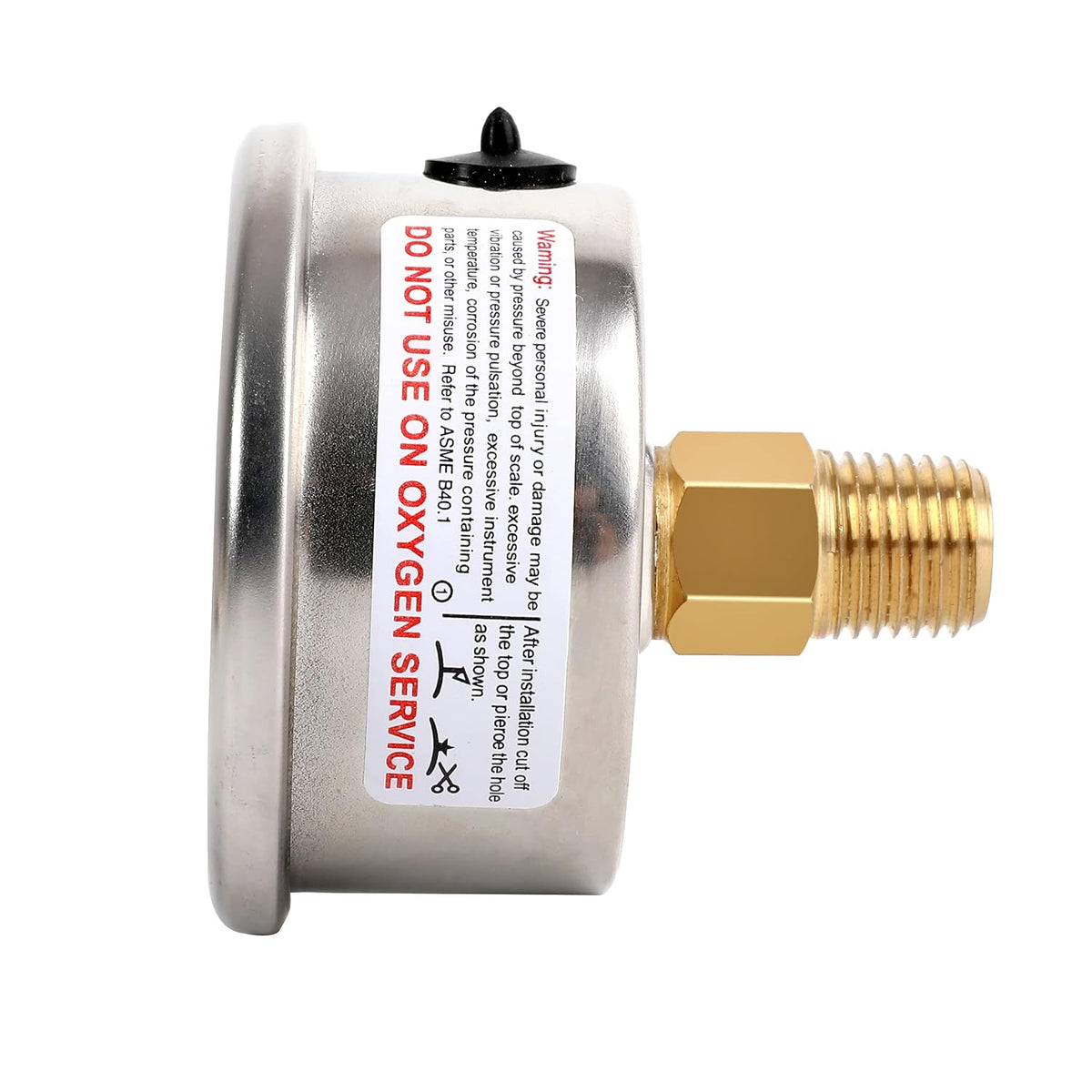 UHARBOUR Glycerin Pressure Gauge 1000psi/70bar, 2-1/2" Dial
