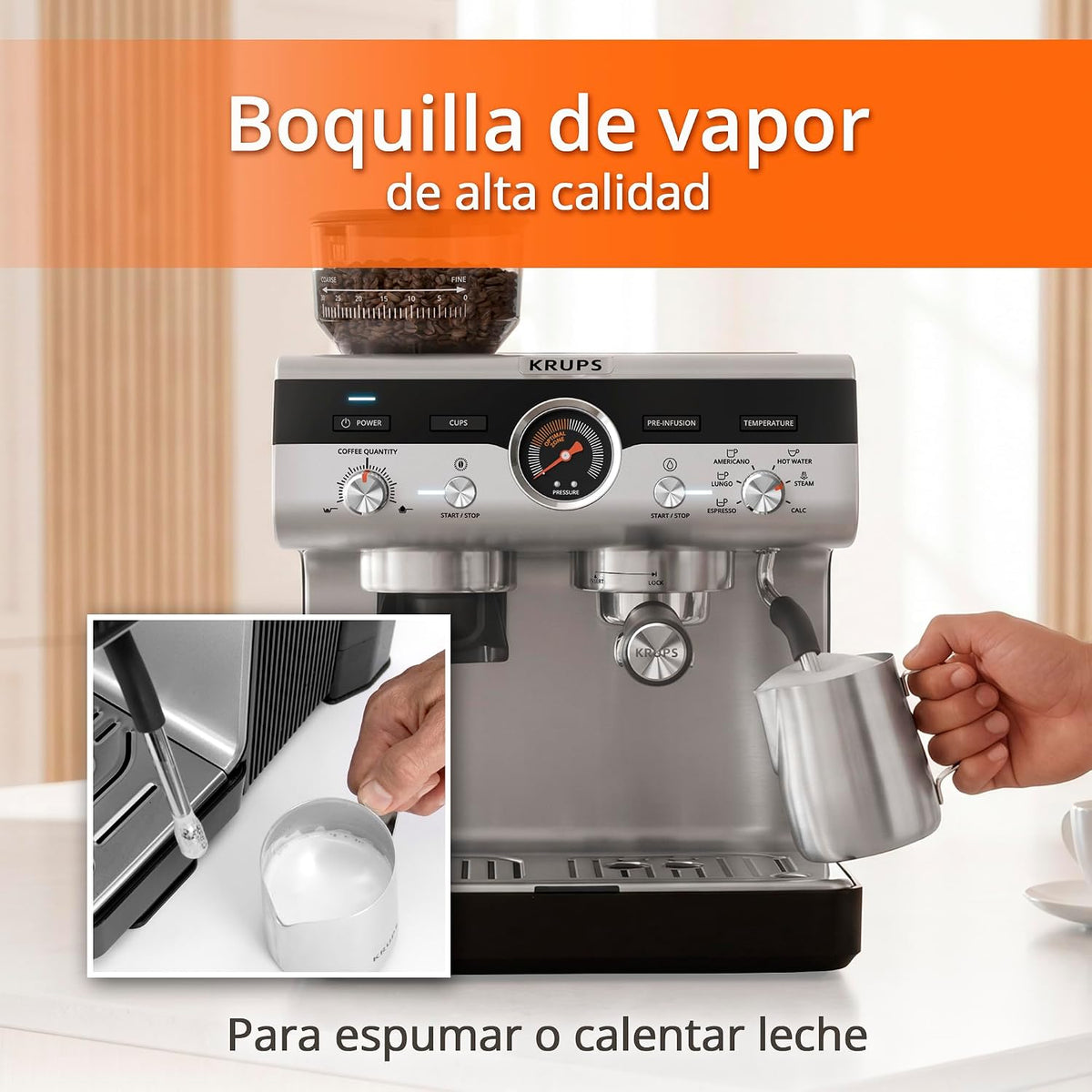 KRUPS Barista Espresso Machine with Built-In Grinder