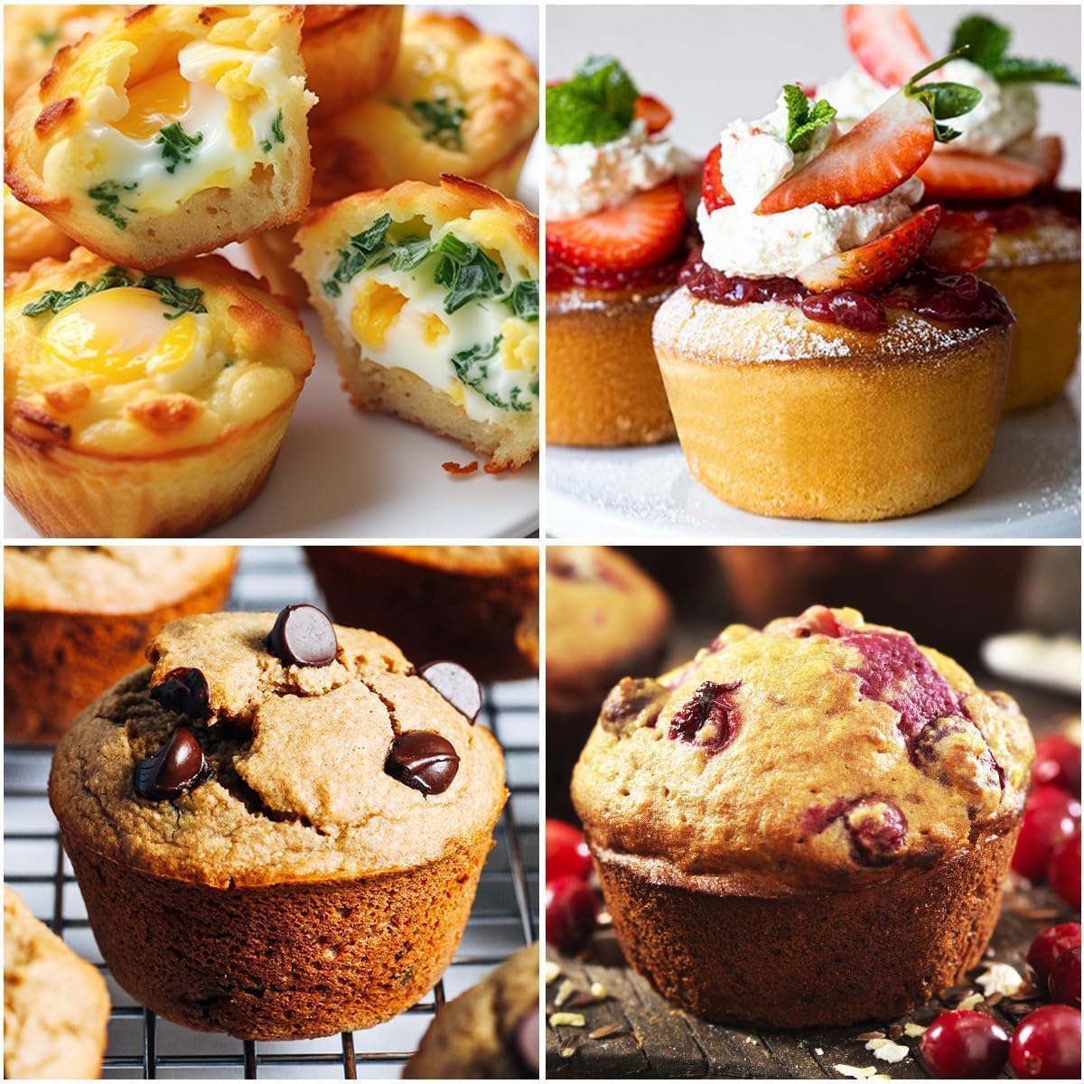 CAKETIME Large Muffin Pan, Metal Reinforced Frame 3.5 Inch Jumbo Silicone Muffin Pan Nonstick 6 Cups for Baking Jumbo Muffin, Frittatas, Jumbo Cupcakes 2 Pack Confetti